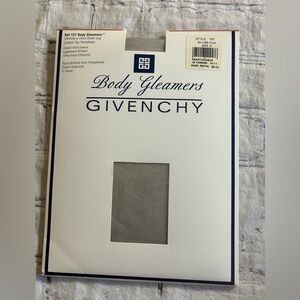 GIVENCHY BODY GLEAMERS SILVER FOX ULTRA SHEER LEG CONTROL TOP PANTYHOSE SIZE A